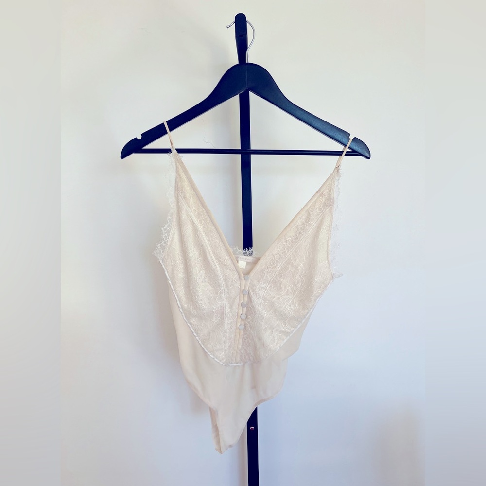 Jonathan simkhai white lace body suit